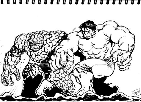 Hulk vs Thing by toze-barnabe on DeviantArt