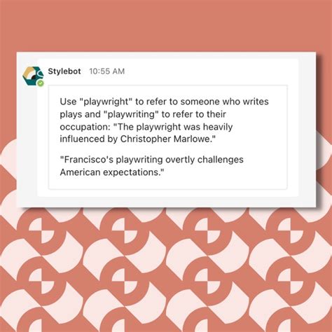 Why is it "playwright" but "playwriting" - Stylebot