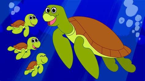 Sea Turtle Cartoon | Cute Animated Ocean Animals Video for Children | Learn Animals for Kids ...