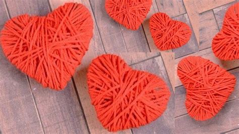 How To Make Yarn Wrapped Hearts Crafts