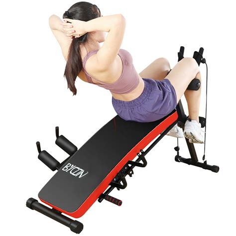 OUSGAR Sit Up Bench Foldable Workout Bench Adjustable Ab Bench Hyperextension Bench Abs Workout ...