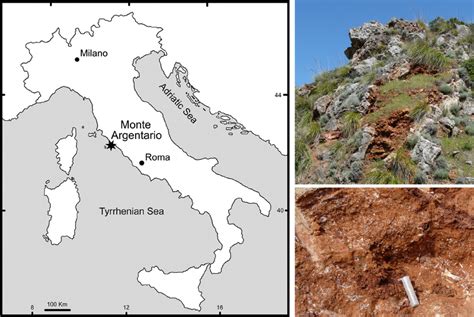 Location map of the Monte Argentario, Grosseto, Central Italy (left ...