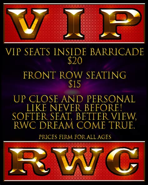 Ring Wars Carolina: New VIP Seating arrangements for All Shows in ...