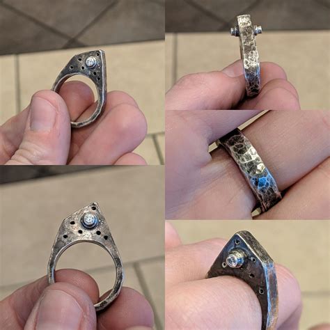 Hollow Form Ring I made in class today! : r/jewelrymaking