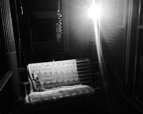 Porch Swing at Night Light Flare Black and White | Steven Depolo | Flickr