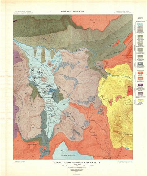 Mammoth Hot Springs and Vicinity. Geology Sheet XIX.: Geographicus Rare Antique Maps