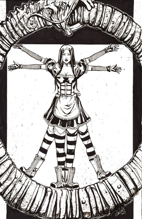 Vitruvian by *Danielleister | Manga art, Art, Alice in wonderland