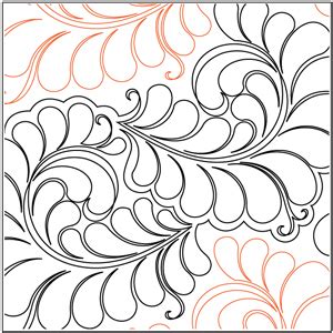 Curly Feathers Pantograph - Quilting Creations