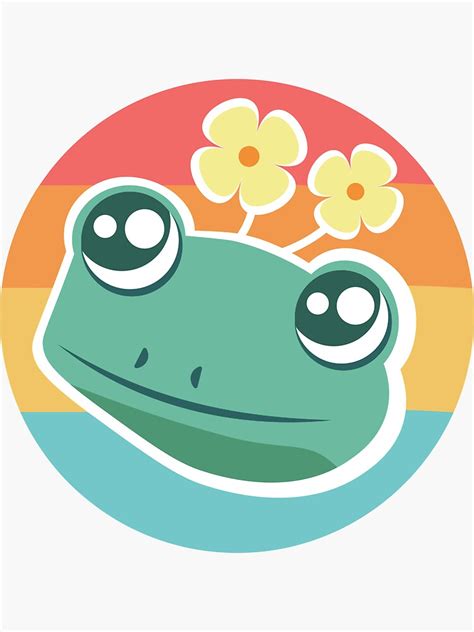 "Frog Holding Flower" Sticker for Sale by THROUGH-LIFE | Redbubble