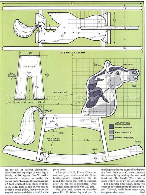 Wooden Rocking Horse Plans • WoodArchivist