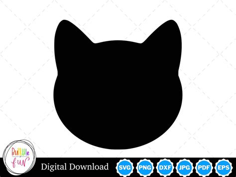 Cat Head Design, Cat Head SVG, Cat Head Outline, Cat Head Cut Files, Cat Head Cricut and ...