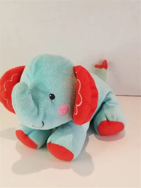 FISHER PRICE BABY Elephant Rattle Blue 7 Inch Plush Stuffed Animal Toy Gift $13.29 - PicClick
