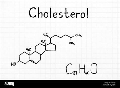 Chemical formula of Cholesterol. Close-up Stock Photo - Alamy