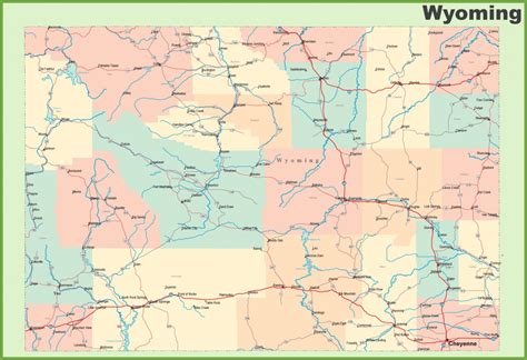 Printable Road Map Of Wyoming - Printable Maps