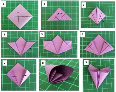 Flor paso a paso. - PAPIROFLEXIA,ORIGAMI | Origami divertido, Origami passo a passo, Origami