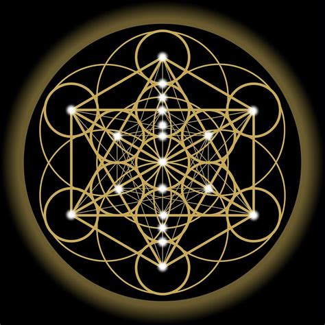 Sacred Geometry - Metatron's Cube, Hexagrad and Seed of life Digital Art by Aleksandra Moreira ...