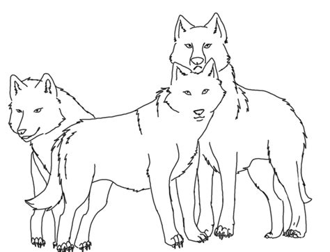 wolf pack line art by xMARLYx on DeviantArt