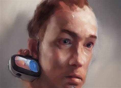 human with VR Headset, concept art oil painting by | Stable Diffusion ...