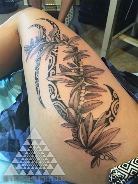 Feminine Polynesian tattooing by Samuel Shaw at Kulture Tattoo ...