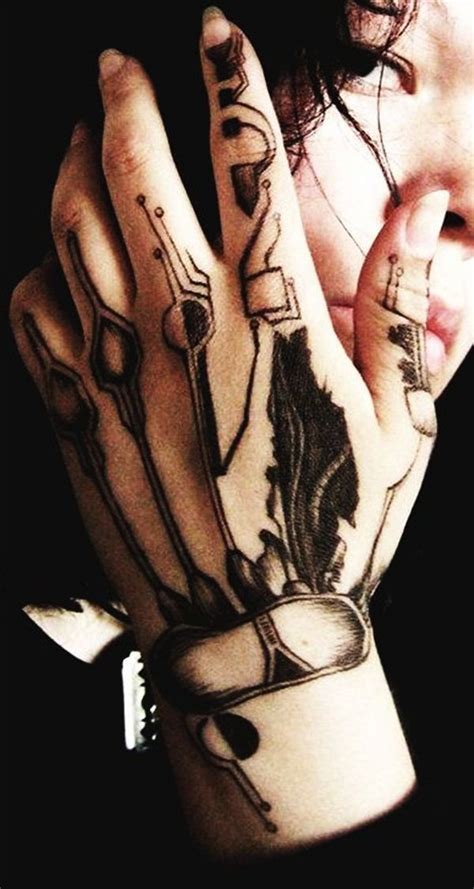 Mechanic tattoo, Hand tattoos, Cyberpunk tattoo