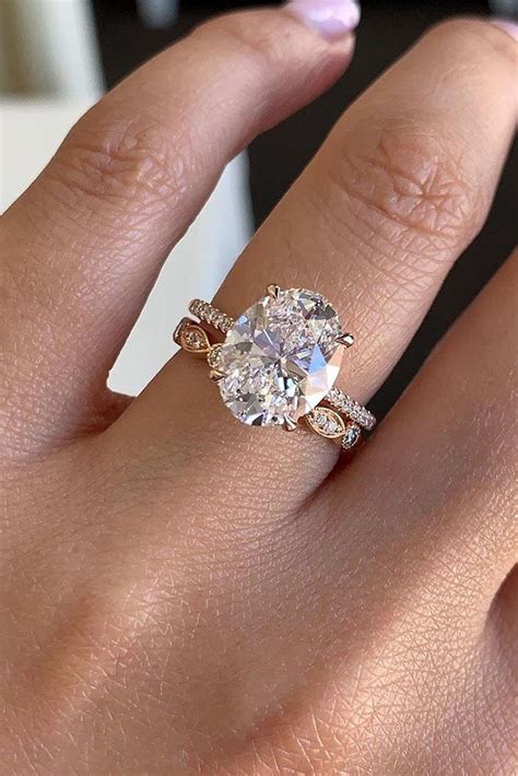 Oval Diamond Ring Rose Gold | donyaye-trade.com