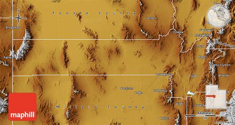 Physical Map of Juab County