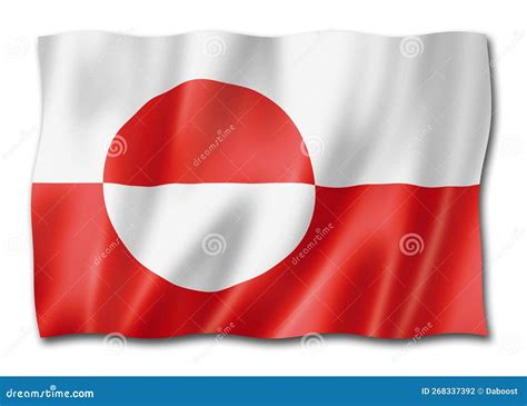 Greenland flag, Denmark stock illustration. Illustration of background ...