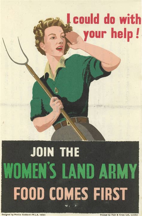 stockingsandstilton: “ Women’s Land Army Poster ” | Women's land army, Army poster, Wwii ...