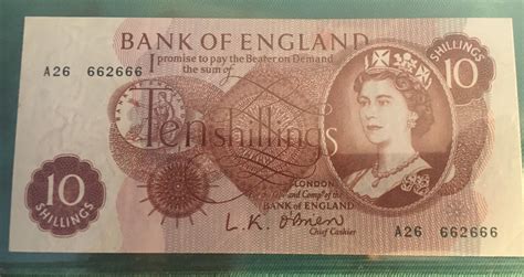 10 shilling note with a somewhat interesting Serial Number :) : r/Banknotes