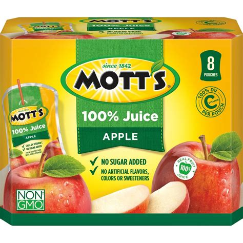 Mott's 100% Original Apple Juice - 8pk/6.75 fl oz Pouches - image 1 of 5 | Apple juice, Motts ...