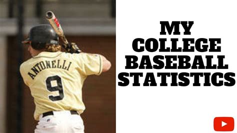 My College Baseball Statistics - YouTube