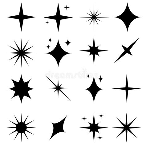 Sparkle Vector Icons Set. Shine Symbol Illustration. Sparkle Logo ...