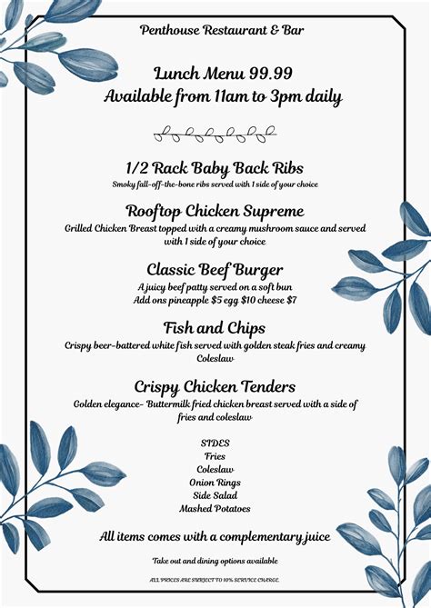 Penthouse Lunch Specials –... - Penthouse Restaurant & Bar | Facebook