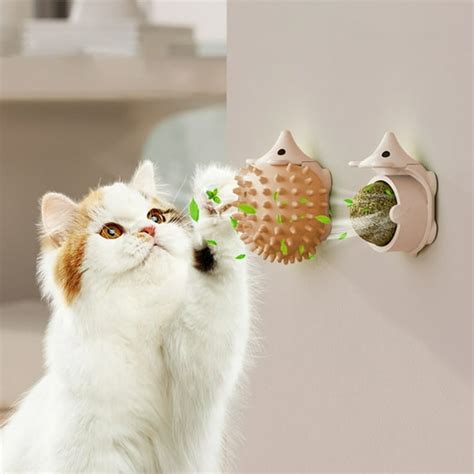 EDHITNR Catnip Hedgehog Toy, Self-Entertainment Cat Toy with Licking