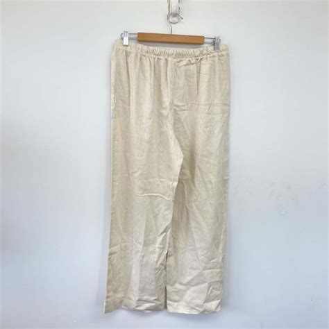 Piping Hot Ecru Beach Pants Size 14