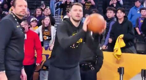 Luka Doncic Casually Nails Nasty Trick Shot From Tunnel During Warmups