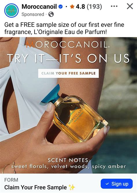 MoroccanOil L’Originale Eau de Parfum Sample - Get me FREE Samples
