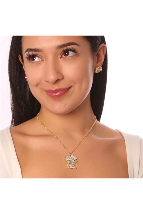kitty crystal pendant necklace women nordstrom