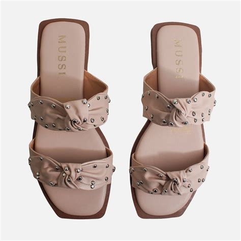 Sandalia plana maris de sintético para mujer - Nude