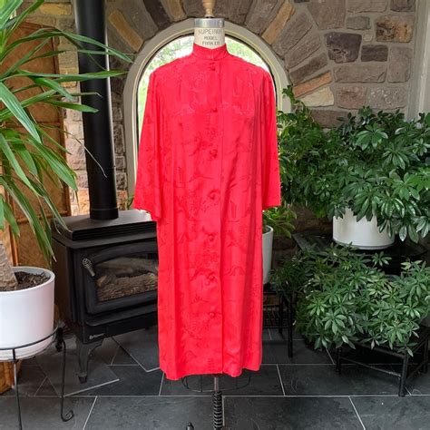 Red Asian Silk Collar - Etsy