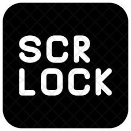 scroll lock key icon   glyph style