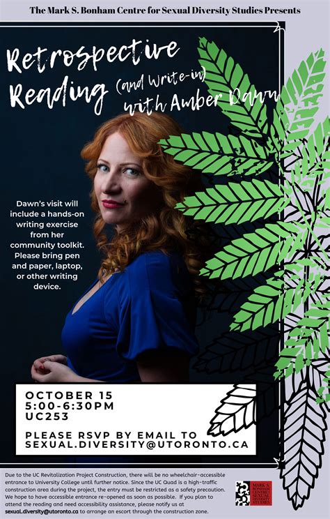 Retrospective Reading (and Write-in) with Amber Dawn - Mark S. Bonham