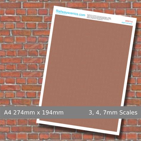 Aged Red Brick Paper Texture Sheet Download | Railwayscenics