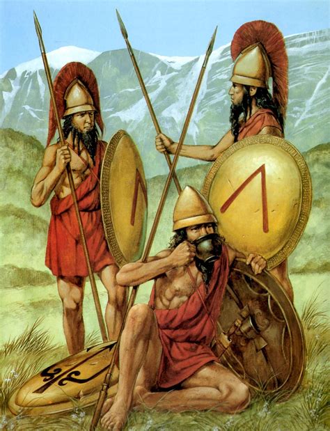 spartan hoplites warriors illustration greek warrior historical