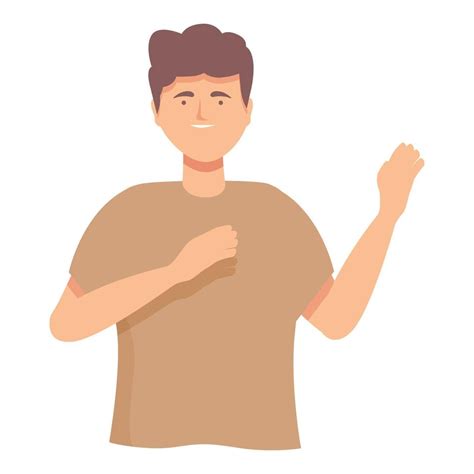 Lets take the chance icon cartoon vector. Person hello 23110391 Vector ...