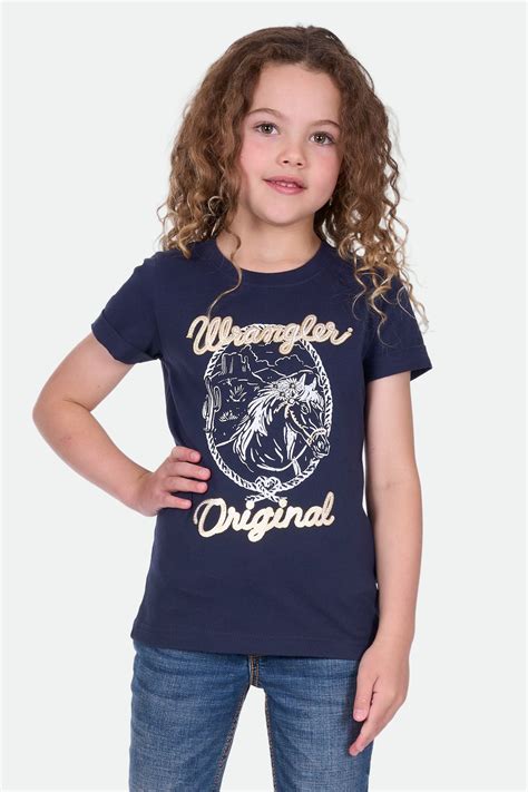 Wrangler Girl's GLENDA SS Tee - Navy – Lucknow Skin Shop and Boot Barn