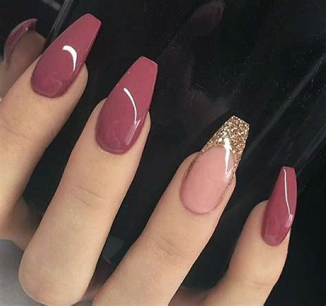 Pin on Pretty Nail | Coffin nails designs, Wine nails, Prom nails