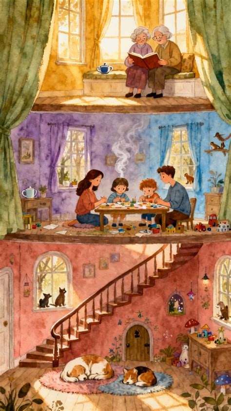 warm family hug image family illustration watercolor