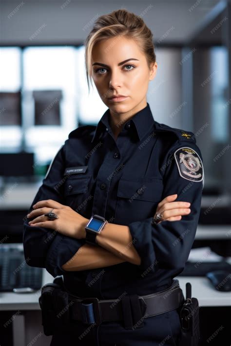 Premium AI Image | Shot of a female police officer in the office