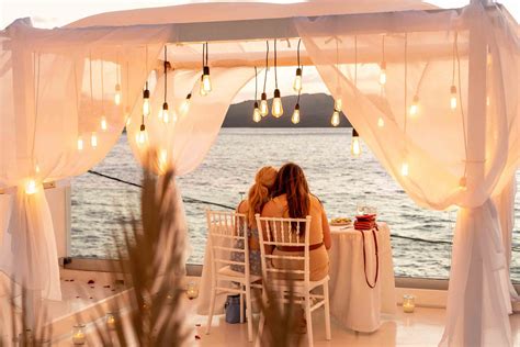 Romantic Santorini sunset proposal